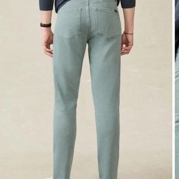 Faherty Green Slim Jeans Modern Fit - Picture 2 of 3